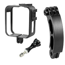 FEICHAO 3D Printed PLA Camera Protective Frame with Extension Arm Helmet Bracket Bend Bar for Gopro MAX Camera