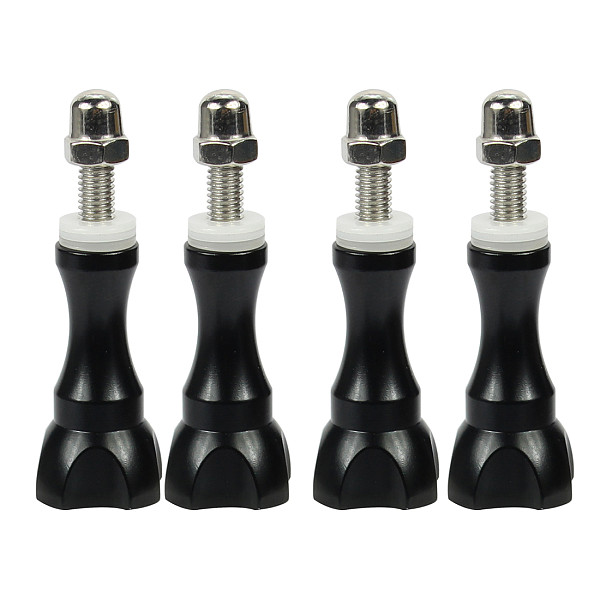 FEICHAO 4PCS Metal Long Screw with Nut Black for Gopro Full Range/XIAOYI/GitUp Sports Camera