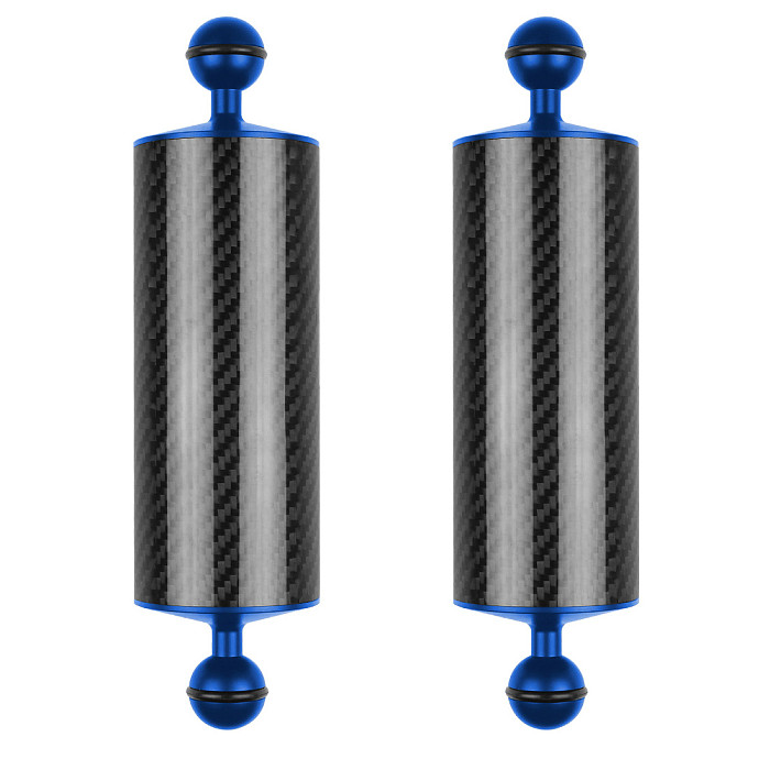 BGNing 2PCS Carbon Fiber Float Buoyancy Aquatic Arm Dual Ball Floating Arm Extend Bracket D60MM Camera Underwater Diving Tray for Gopro Camera