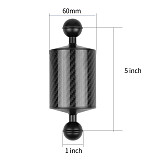 BGNing 2PCS Carbon Fiber Float Buoyancy Aquatic Arm Dual Ball Floating Arm Extend Bracket Camera Underwater Diving Tray for Gopro