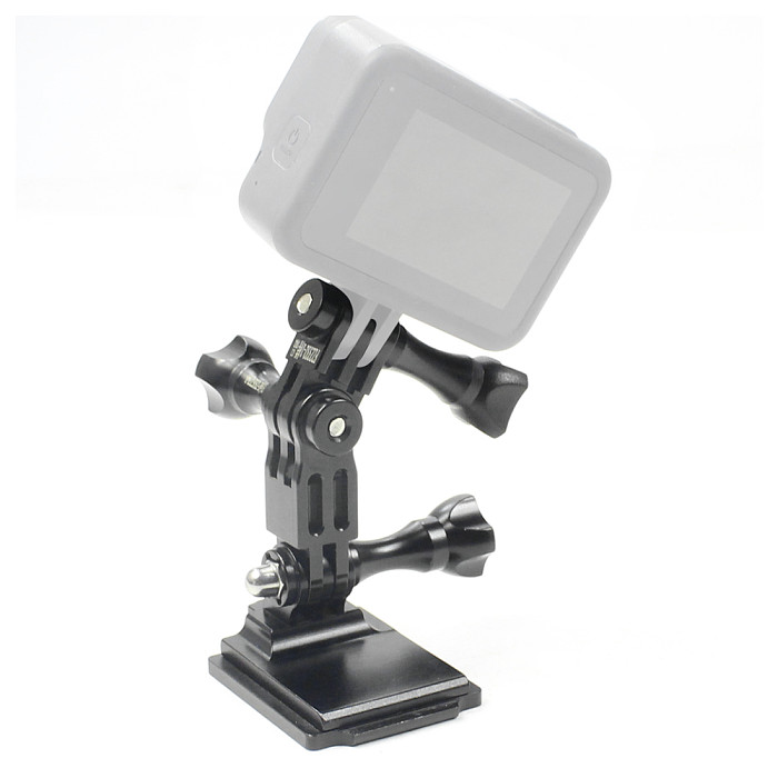 FEICHAO Cuttlefish Dried Helmet Mount Metal 3-way Adjustable Arm for GOPRO 8/GOPRO MAX/GOPRO Full Series/GitUp and Other Sports Camera Helmet Accessories