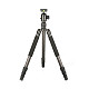 FEICHAO Tripod Stable Support for Photographic Shooting W Carbon Fiber Tripod + Pan/Tilt 4-section Tripod Maximum Tube Diameter 32.5mm Suitable for Micro SLR