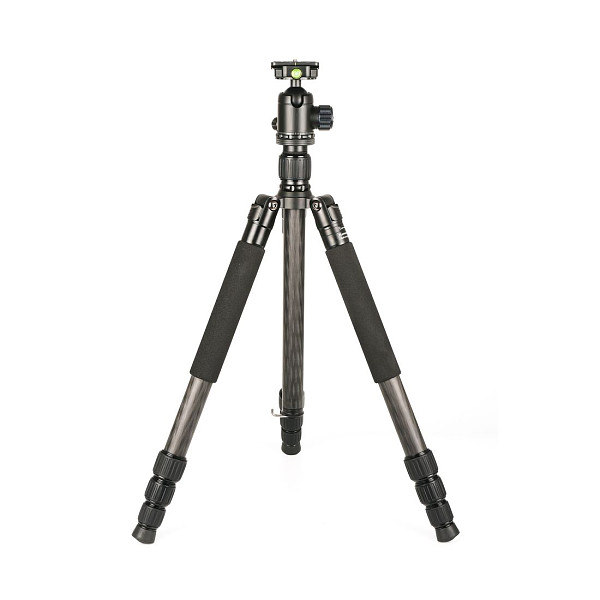 FEICHAO Tripod Stable Support for Photographic Shooting W Carbon Fiber Tripod + Pan/Tilt 4-section Tripod Maximum Tube Diameter 32.5mm Suitable for Micro SLR