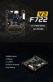 Foxeer F722 v2 RX4 DC5V/2A DC9V/2A BetaFlight BEC 3-6S MPU6000 30.5x30.5mm Flight Control For RC DIY FPV Frame MR1624