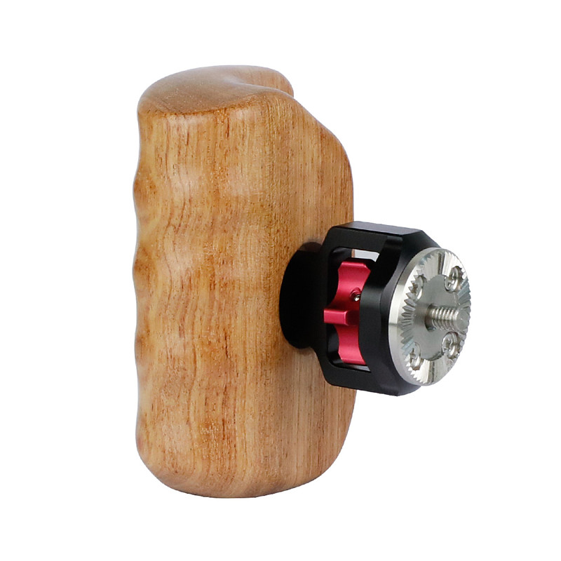 BGNing Rabbit Cage Wood Right Hand Handle with M6 Gear Connector For SLR Camera