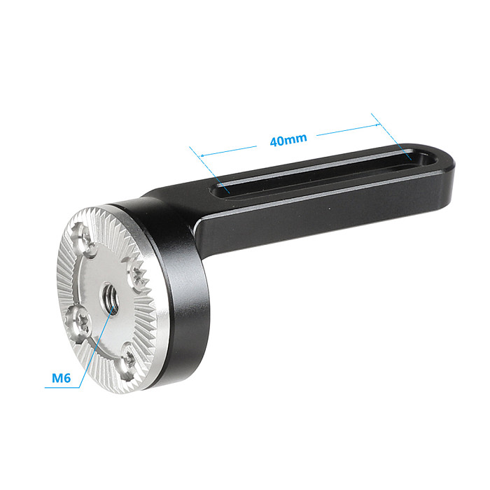 BGNing Rabbit Cage Gear Extension Connector with M6 Internal Thread 40mm Mounting Slot For SLR Camera
