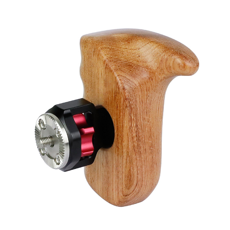 BGNing Rabbit Cage Wood Right Hand Handle with M6 Gear Connector For SLR Camera
