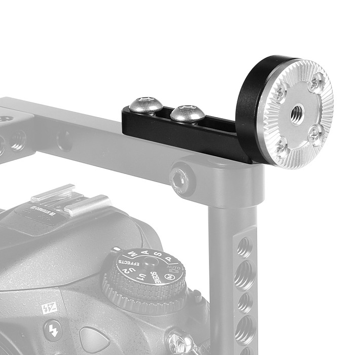 BGNing Rabbit Cage Gear Extension Connector with M6 Internal Thread 40mm Mounting Slot For SLR Camera