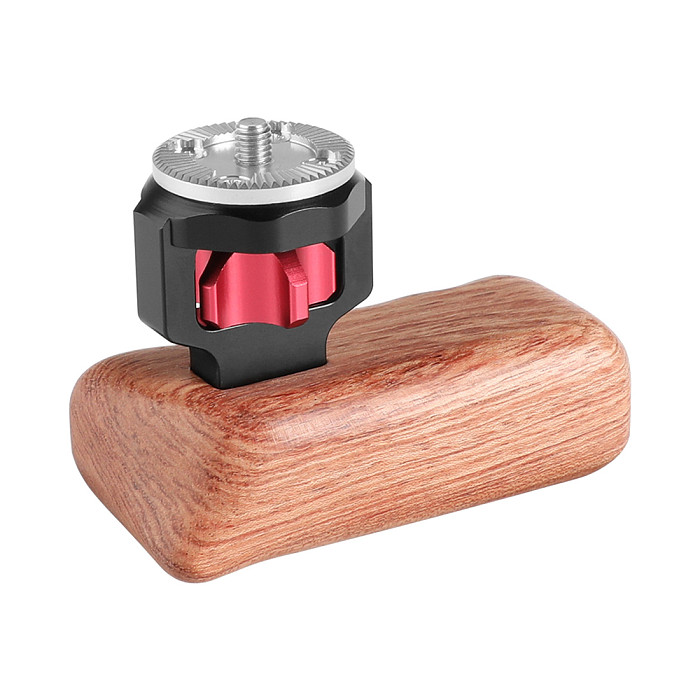 BGNing Rabbit Cage Wood Left Hand Handle with M6 Gear Connector For SLR Camera