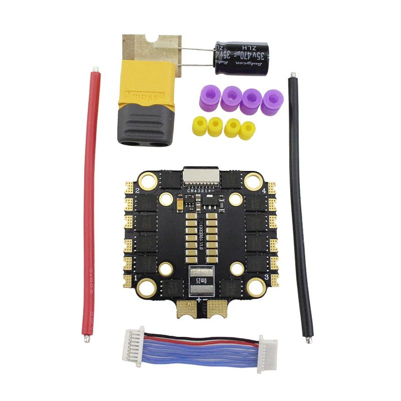HAKRC 45A BLHeli-S 2-6S 4in1 Brushless ESC Double Hole DShot150/300/600 PWM Oneshot125/42 Multshot for FPV Drone Helicopter