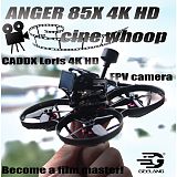 GeeLang Anger85X 4K HD Cine whoop 3-4S 85mm FPV Racing Drone Quadcopter PNP / BNF with Caddx Loris 4k FPV Camera 1204 KV5000 Motors
