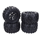 FEICHAO 4Pcs / Set Rubber 125mm 1/10 RC Car 4WD Truck Tire & Hex Rims 12mm For Traxxas Tamiya HPI Kyosho HSP XS TM Flux LRP Parts
