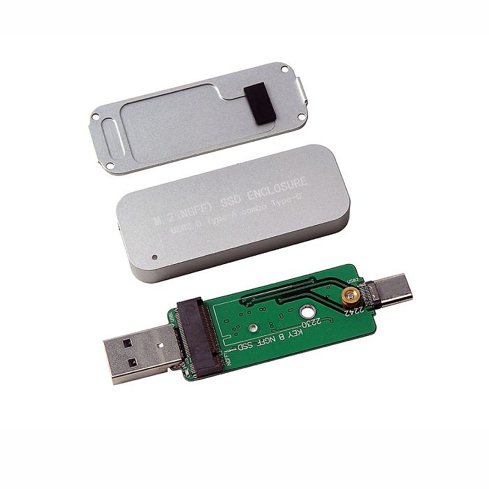 XT-XINTE USB3.0 A M.2 SSD USB Type-A Combo Type-C Box for NGFF OTG Mobile Phone Laptop Stand 2230 2242 HDD Mobile Drive Case