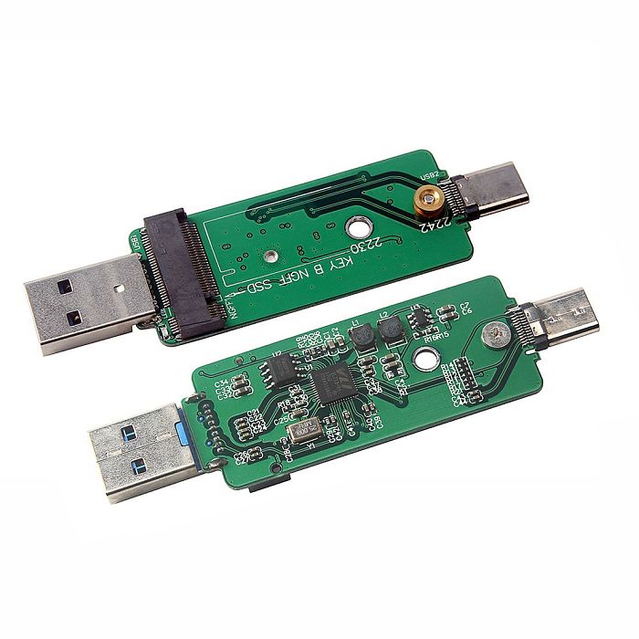 XT-XINTE USB3.0 A M.2 SSD USB Type-A Combo Type-C Box for NGFF OTG Mobile Phone Laptop Stand 2230 2242 HDD Mobile Drive Case