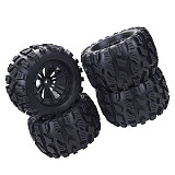 FEICHAO 4Pcs / Set Rubber 125mm 1/10 RC Car 4WD Truck Tire & Hex Rims 12mm For Traxxas Tamiya HPI Kyosho HSP XS TM Flux LRP Parts