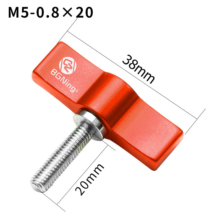 BGNing M4 M5 1/4inch Aluminum alloy Single/Double Wing 17mm Stainless Steel 304 Hand Screw For GoPro7/8/MAX GoPro Full Series/DJI/SLR Camera