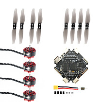 FEICHAO DIY RC Drone Accessories Kit AIO412T F4 AIO F411 Flight Controller+12A ESC 1204 5000KV Motors 3018 Propeller for FPV Racing Drone Toothpick Quadcopter