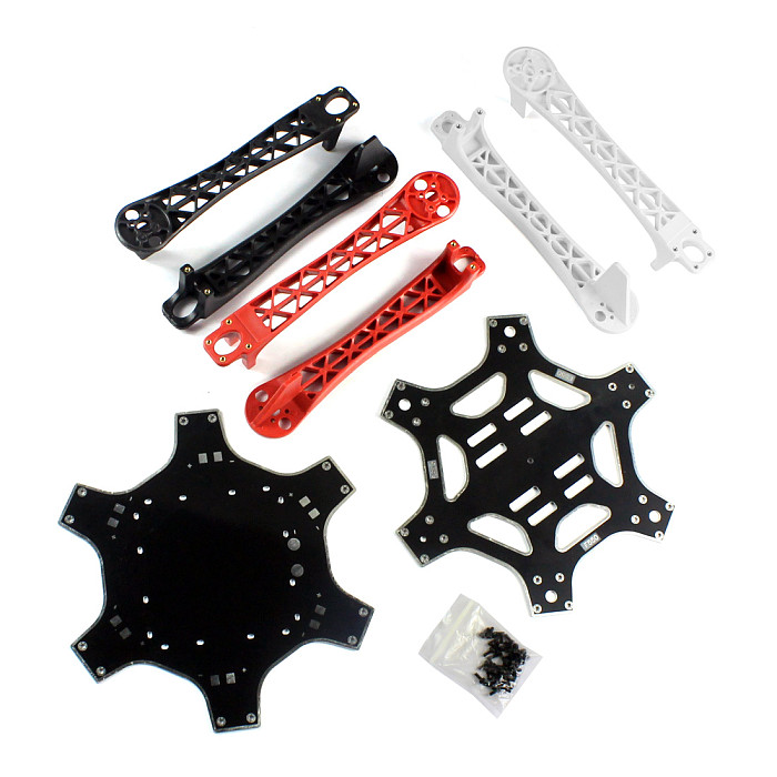 XT-XINTE F550 Airframe RC Hexacopter Drone Kit DIY PNF Unassembly Combo Set with Kkmulticopter Flight Controller for Beginners (with Battery and Remote Controller)
