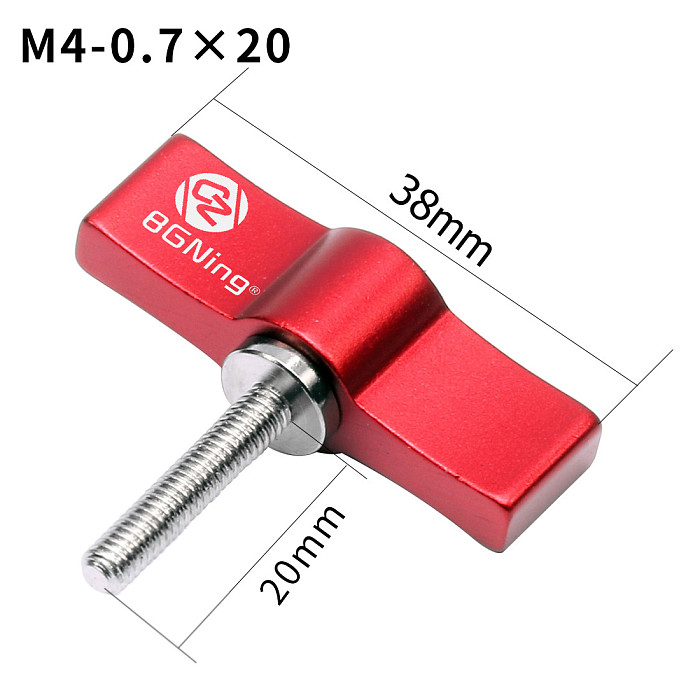 BGNing M4 M5 1/4inch Aluminum alloy Single/Double Wing 17mm Stainless Steel 304 Hand Screw For GoPro7/8/MAX GoPro Full Series/DJI/SLR Camera