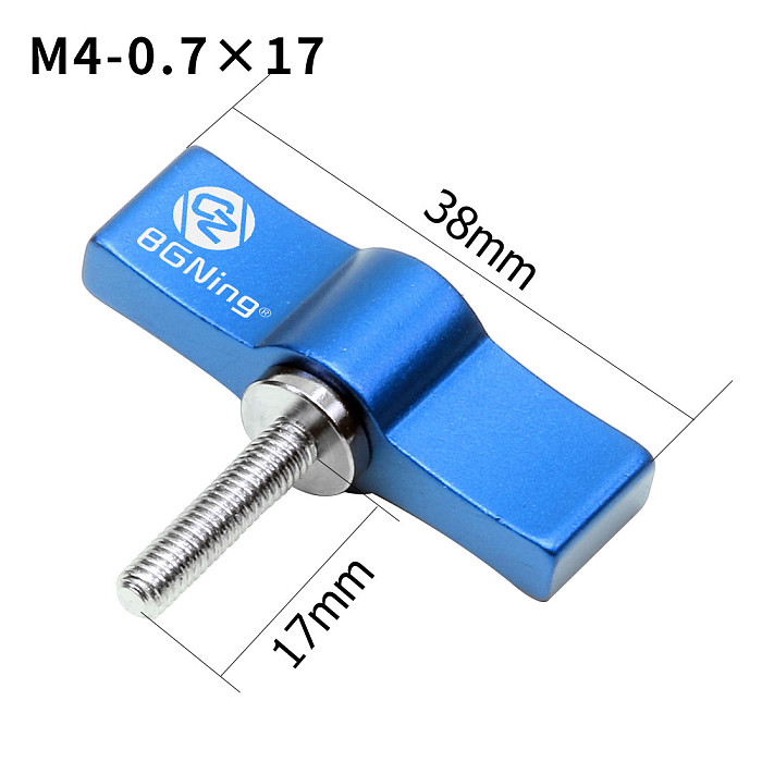 BGNing M4 M5 1/4inch Aluminum alloy Single/Double Wing 17mm Stainless Steel 304 Hand Screw For GoPro7/8/MAX GoPro Full Series/DJI/SLR Camera