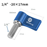 BGNing M4 M5 1/4inch Aluminum alloy Single/Double Wing 17mm Stainless Steel 304 Hand Screw For GoPro7/8/MAX GoPro Full Series/DJI/SLR Camera