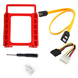 XT-XINTE 2.5 inch to 3.5 inch single hard disk bracket red plastic bracket + sata data cable + 4pin power cable