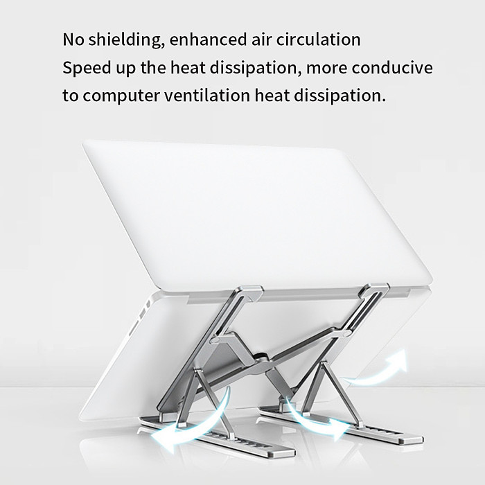 XT-XINTE Laptop Holder for MacBook Air Pro Notebook Foldable Aluminium Alloy Laptop Stand Bracket Laptop Holder for MacBook PC Notebook
