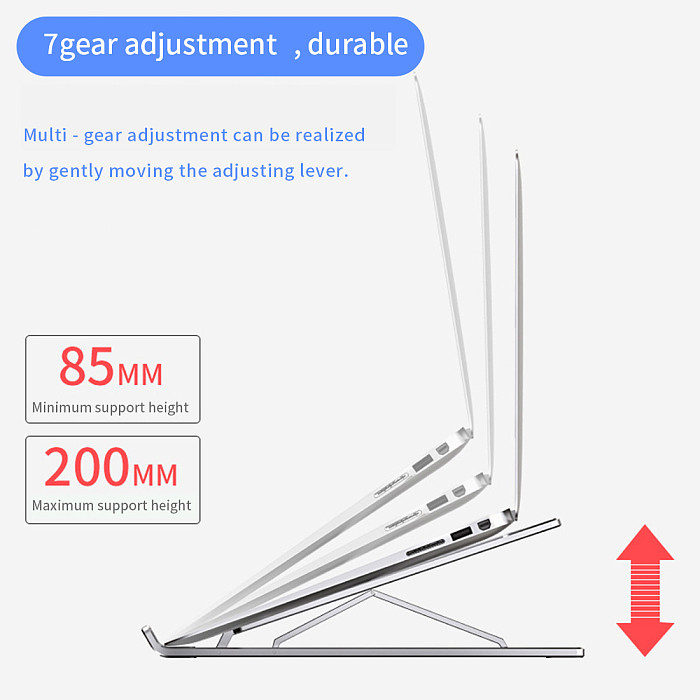 XT-XINTE Laptop Holder for MacBook Air Pro Notebook Foldable Aluminium Alloy Laptop Stand Bracket Laptop Holder for MacBook PC Notebook