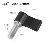 BGNing 1000pcs CNC Stainless Steel 304 Hand Screw Adjustable Wrench Single-wing Handle for GoPro 7 / 8 / MAX DJI Action Camera