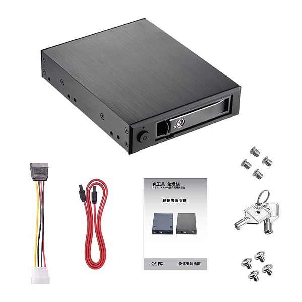 XT-XINTE Aluminum Single Bay 2.5  Case SATA HDD Internal Enclosure Mobile Rack to 3.5inch SATA SDD Support 7-15mm Drives