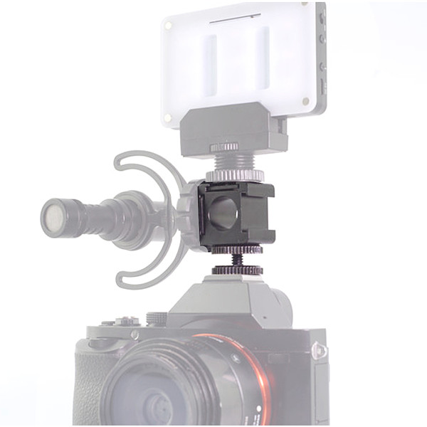 BGNing Portable Camera Mount Adapter Extend Port Monitor Camera Base Microphone Multi-Functional Triple Base Head Hot Shoe Base
