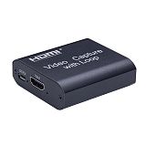 XT-XINTE HDMI Capture Card Video Capture 4K 1080P USB 2.0 HDMI Video Capture Card Grabber + Loop Output for Phone PS4 Game Live Streaming