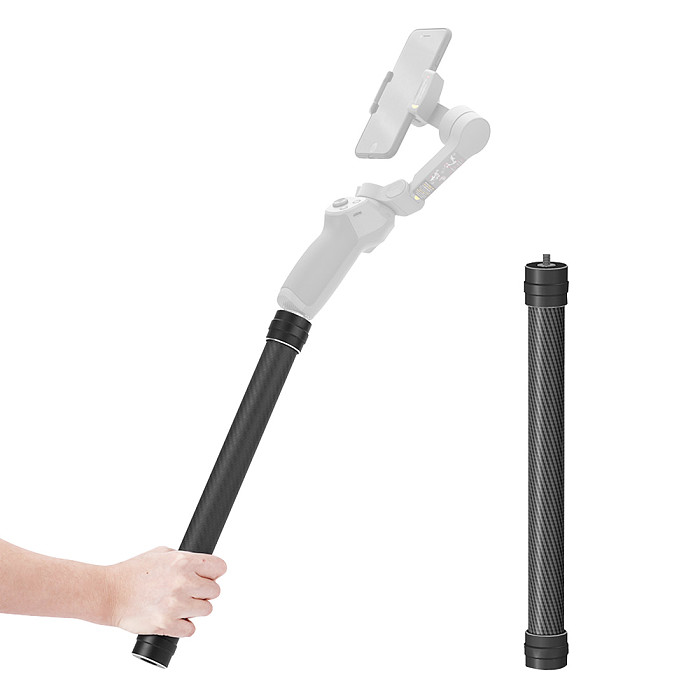 BGNing Carbon Fiber Handheld Gimbal Stabilizer Extension Rod for DJI OSMO Mobile 3 Ronin-S