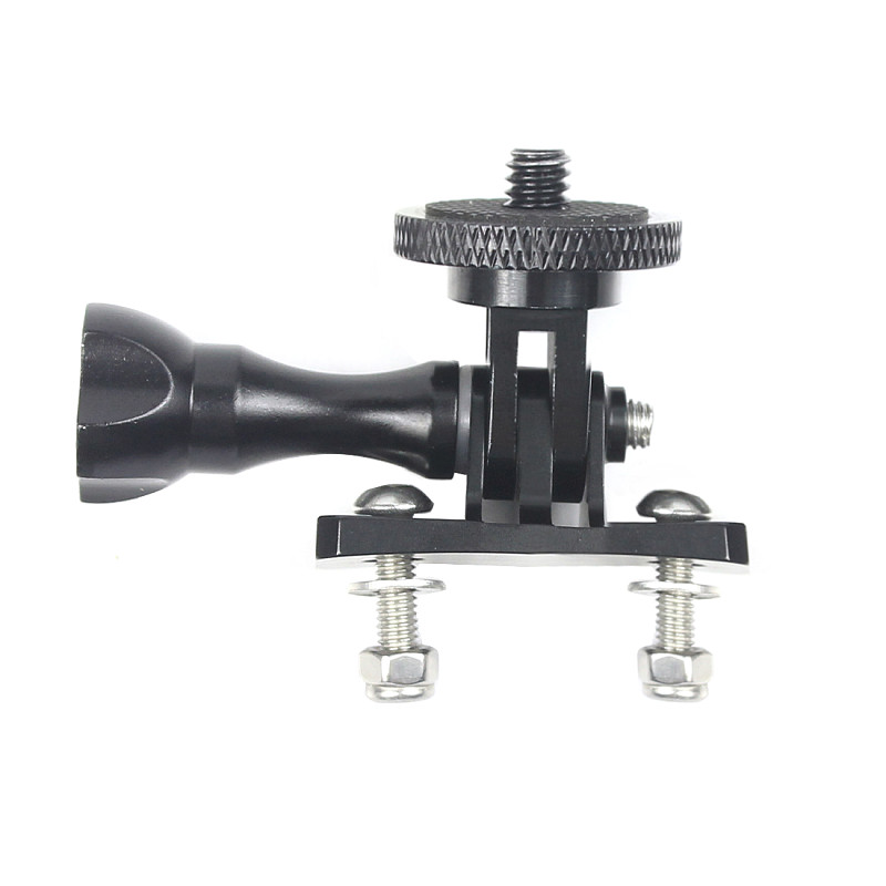 BGNing Aluminum Alloy Skydiving Helmet Fixed Mounts w/1/4 Screw Head Mount Tripod Adapter for GoPro HD Hero3+/4/5 Sport Camera