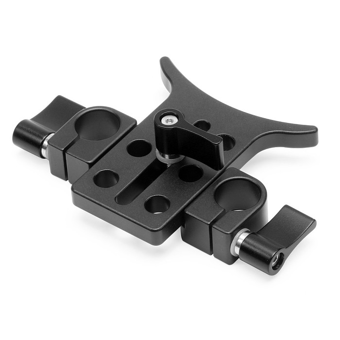BGNING 15mm Follow Focus Rig Cage Rod Rail System with Dual Rod Clamp Baseplate for Camera Camcorder Photo Studio Accessories