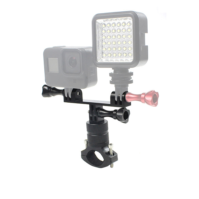 BGNing Aluminum Alloy Bicycle Clip 360° Rotating Clamp with Metal Bracket for GoPro 7 / 8 / Max Action Camera