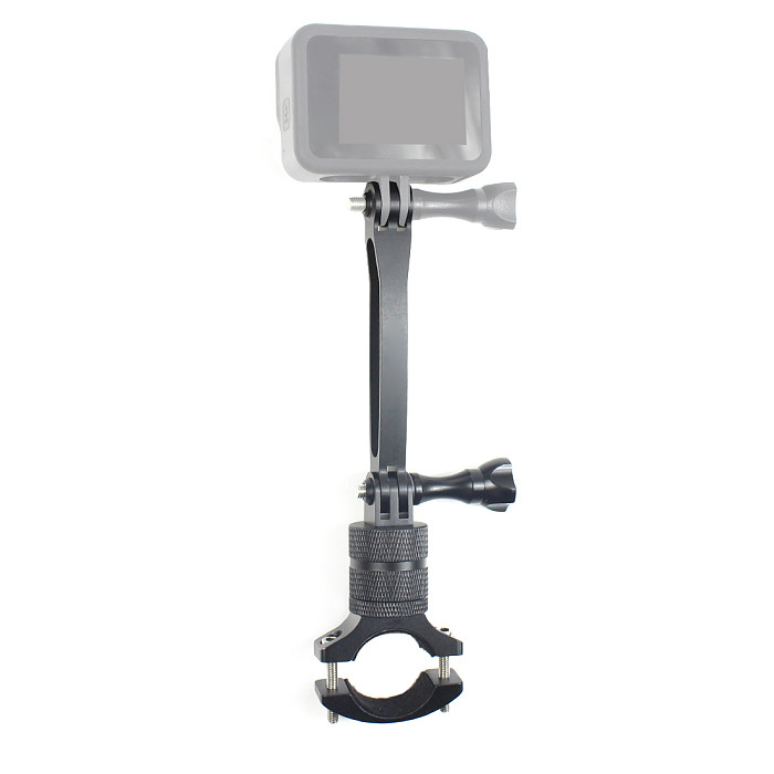 BGNing Aluminum Alloy Bicycle Clip 360° Rotating Clamp 108mm Extension Bracket for GoPro 7 / 8 / Max Action Camera​