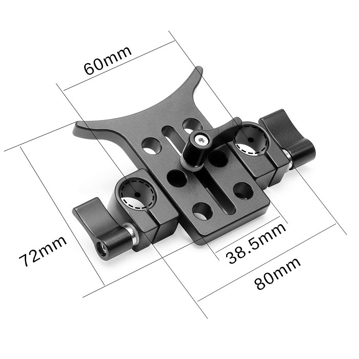 BGNING 15mm Follow Focus Rig Cage Rod Rail System with Dual Rod Clamp Baseplate for Camera Camcorder Photo Studio Accessories