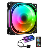 COOLMOON 120mm Adjust RGB Computer Case PC Cooling Fan Quiet Fan Blade with IR Controller Computer Cooler RGB CPU Case Fan