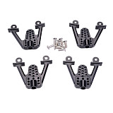 FEICHAO Newest 4pcs Aluminum Rear & Front Shock Mount Set LIFT Damper Tower Mount Hoops Shocks For 1/10 RC Axial SCX10 Car Parts