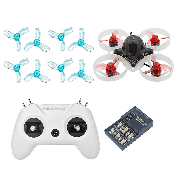 FEICHAO Mobula6 1S 65mm Brushless WhoopDrone Crazybee F4 Built-in 5.8G VTX LiteRadio OpenTX 2.4G 8CH Radio Transmitter Remote Controller Battery Charger Board ​