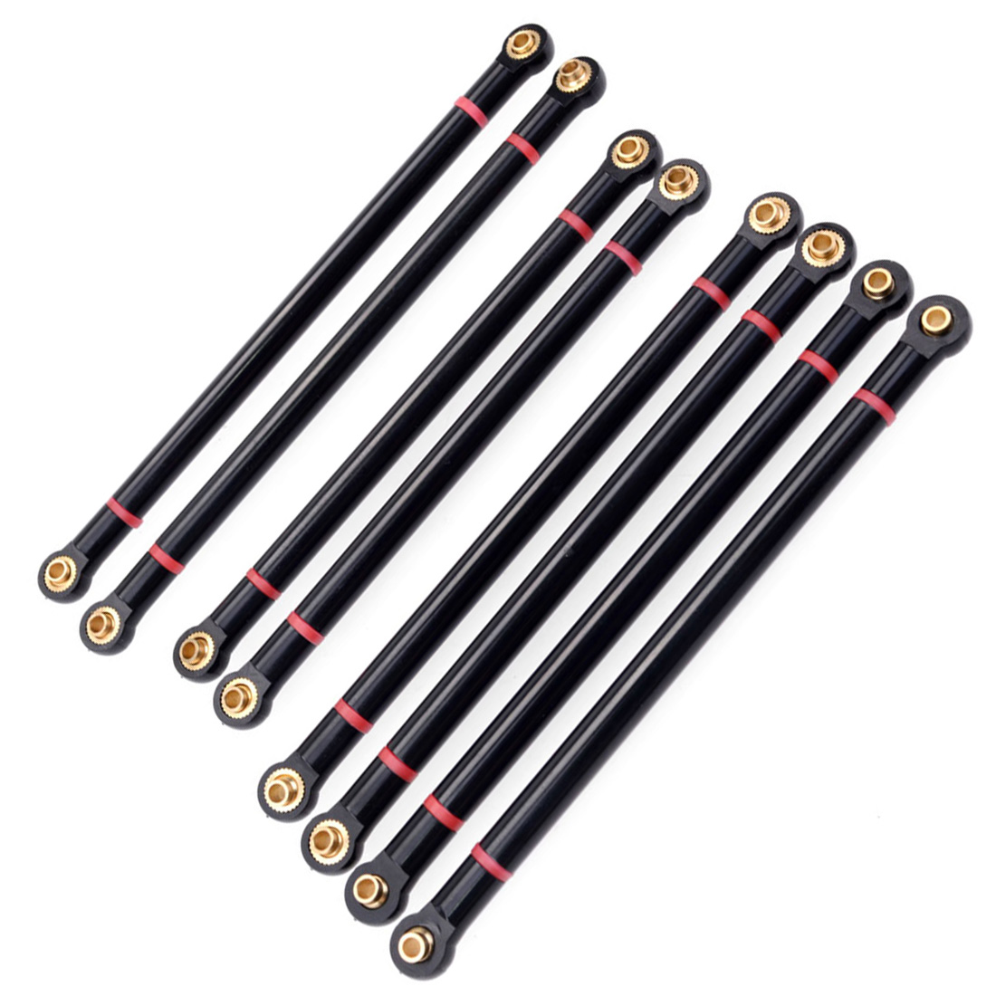10pc Steering Link Rod Set For Axial SCX10 90046 Crawler - 313mm Wheelbase