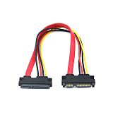 XT-XINTE 30cm/50cm 22Pin(15+7) Male To 22 pin Female SATA Serial SATA Data Power Cable Extension Connector Cord SATA Cables