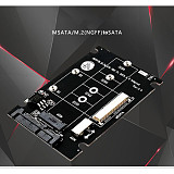 XT-XINTE 2 in 1 M.2 NGFF B Key Mini SATA SSD to SATA3.0 Adapter Card for mSATA SSD 2230 2242 2260 2280 M2 NGFF SATA M.2 Adapter