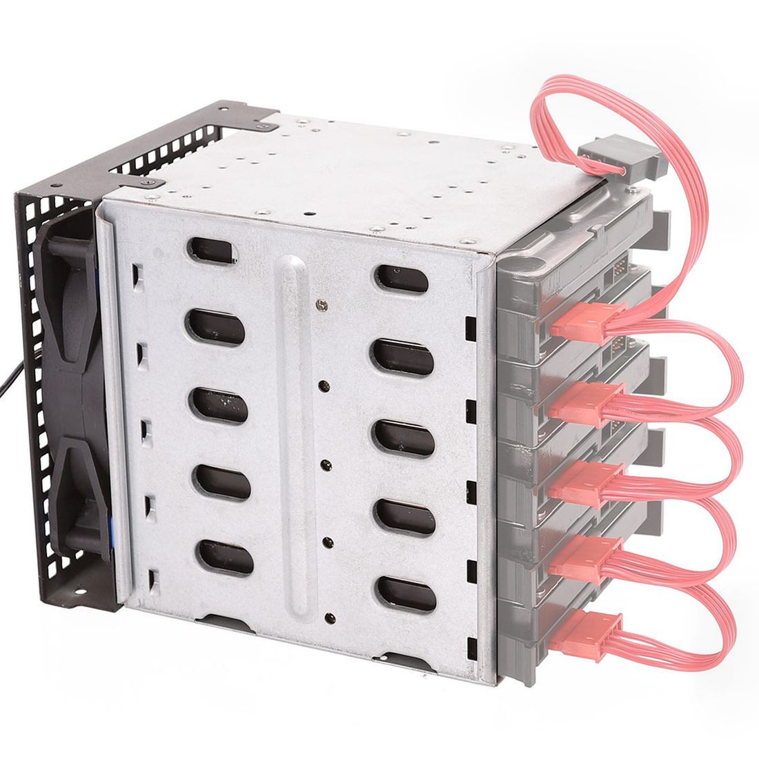 XTXINTE 5x 3.5 HDD Hard Drive Cage Rack SAS SATA Hard Drive Disk Tray