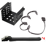 XT-XINTE 4-Bay 2.5 Inch to 3.5 Inch Hard Drive Caddy Internal Mounting Adapter Bracket Floppy Drive Aluminum Alloy Mobile Holder