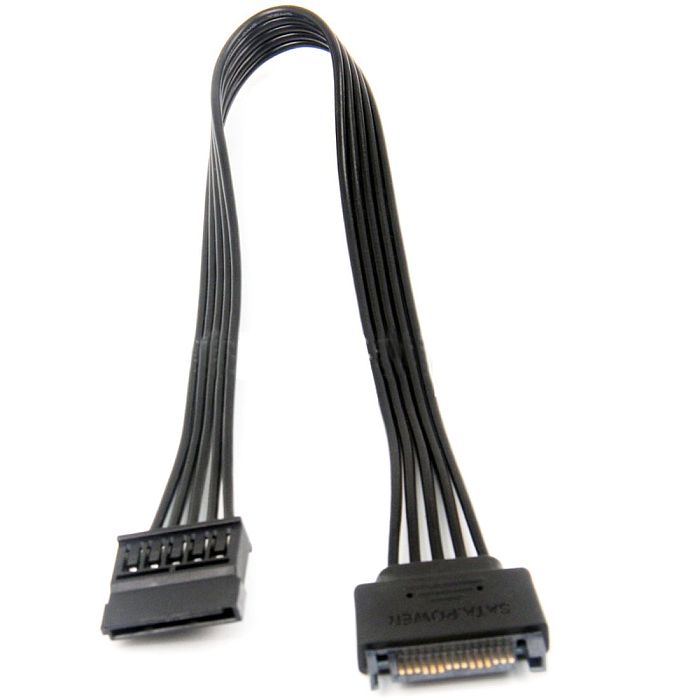 XT-XINTE 20CM/30CM SATA 15Pin Male to Female Power Extension Cable HDD SSD Power Supply Cable SATA Power Cable for PC