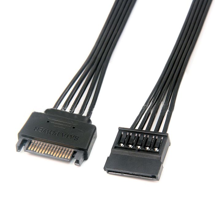XT-XINTE 20CM/30CM SATA 15Pin Male to Female Power Extension Cable HDD SSD Power Supply Cable SATA Power Cable for PC