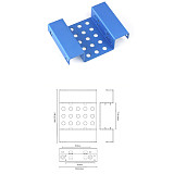 XT-XINTE SU502 Aluminum Alloy 2.5 Inch to 5.2 inch Optical Drive Double-Layer Hard Disk Shelf Adapter Bracket Mobile Holder