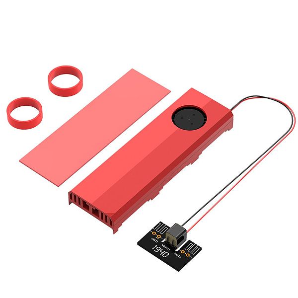XT-XINTE M.2 Solid State Hard Disk XT-XINTE Colorful LED Turbofan Heatsink Heat Radiator Cooling with Sata 15pin Connector Silicon Thermal Pads